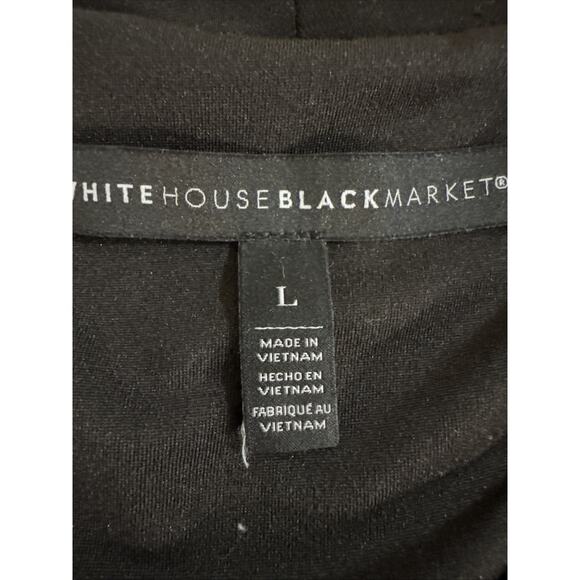 White House Black Market Women's L Faux Wrap Blouse 3/4 Sleeve Shirt Top - Picture 4 of 7